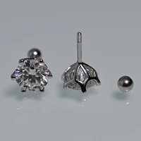 smyoue 8mm d color 2 0 carat 100 moissanite stud earrings for women screw thread ear studs 925 silver jewelry pass diamond test