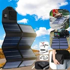 Уличная портативная складная солнечная панель, зарядное устройство для телефона, 50 Вт, 12 В, два USB-порта, водонепроницаемый Монокристаллический Модуль