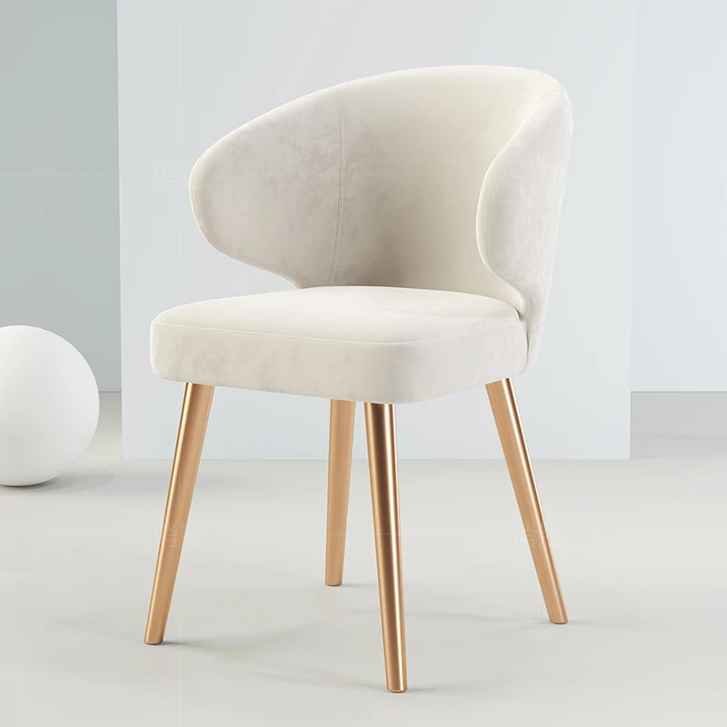 

Luxury Modern Velvet Dining Chair Kitchen Stool Nordic Dining Chair Balcony Furniture Chaises Salle Manger Household Items