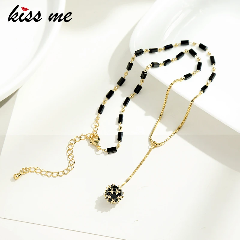 

Женское Ожерелье из латуни, с кристаллами