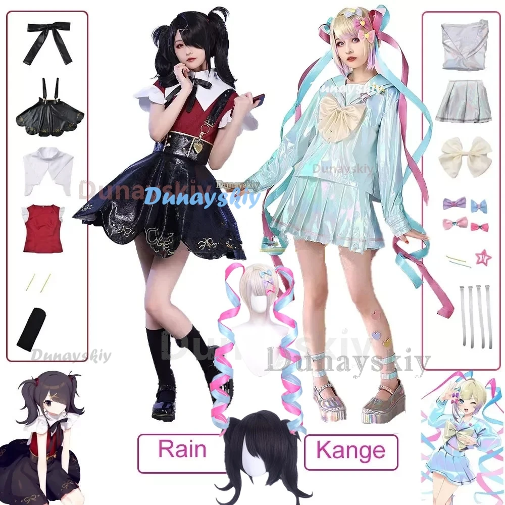 Игра Needy Girl Overdose KAngel Косплей Ame Костюм NEEDY STREAMER OVERLOAD с париком Комплект Лолита