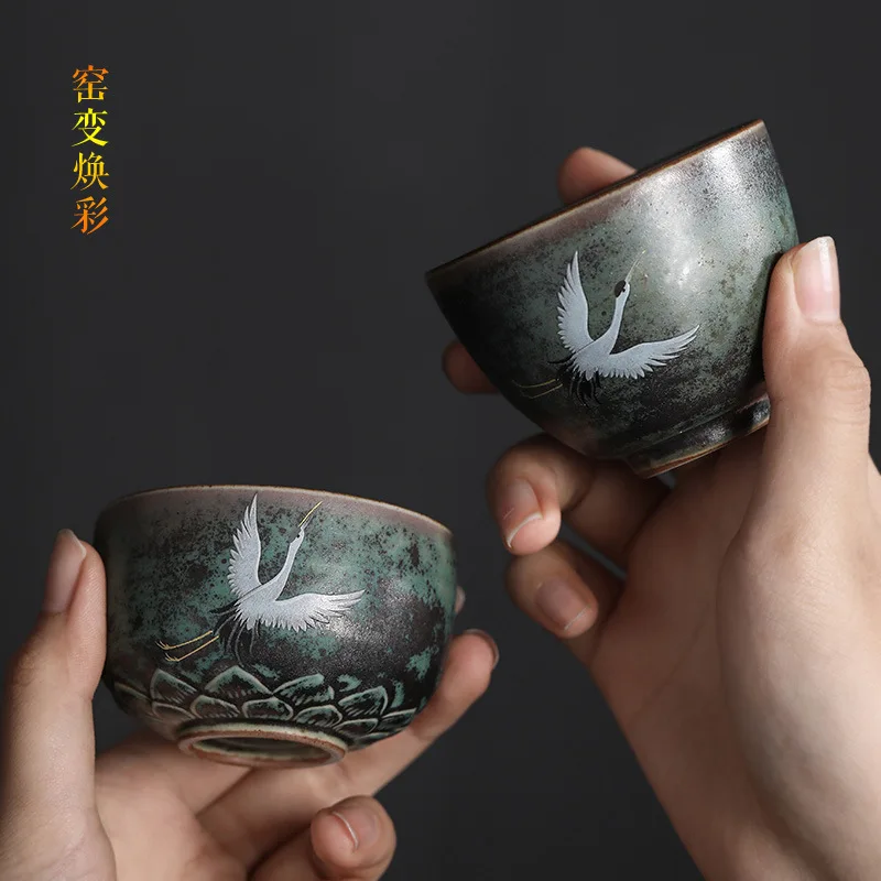 

Журавль чайная чашка ручной работы Грубая керамика Ретро личные чашки Master cup чайный набор кунг-фу чайный набор