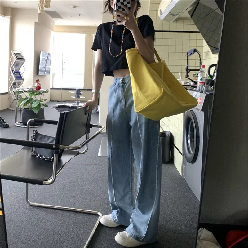 Solid Canvas Bag 2023 New INS Women's Bag Large Capacity and Simple Korean Version One Shoulder Art Skew Straddle Bag