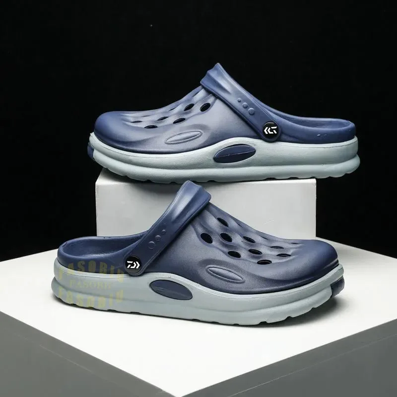 

Мужская обувь для улицы 2022, нескользящая Спортивная износостойкая Высококачественная летняя пляжная обувь, резиновая дышащая обувь для ры...