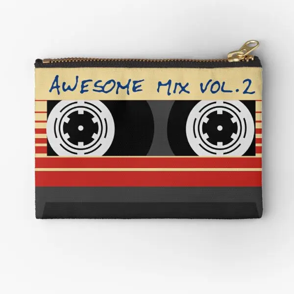 

Awesome Mixtape Vol 2 Tape Music Cas Zipper Pouches Pocket Small Coin Underwear Bag Wallet Men Socks Storage Cosmetic Women