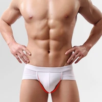 40hot u convex lift hip men underpants stretchy low waist solid color boxer briefs for inside wear