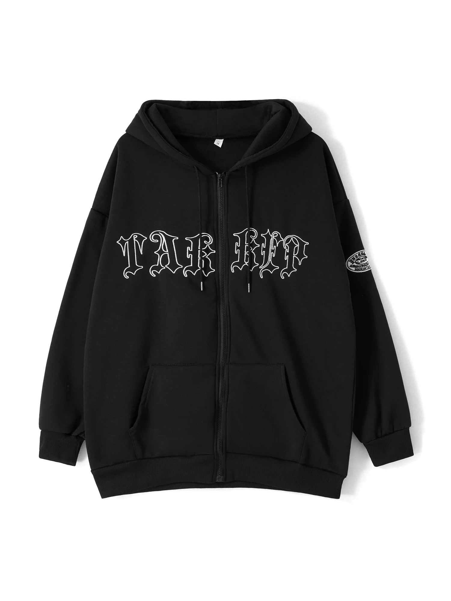 Толстовка на молнии y2k для женщин и мужчин Спортивная пуловер Готическая с