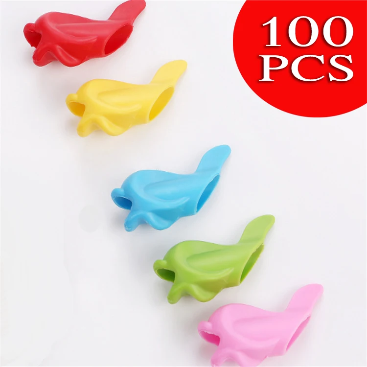 

100 шт., силиконовые держатели для ручек и карандашей