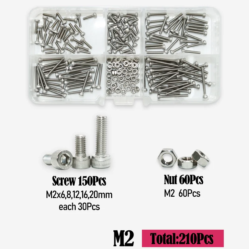 

Комплект латунных гаек с термовставкой и винтов из нержавеющей стали YMAX