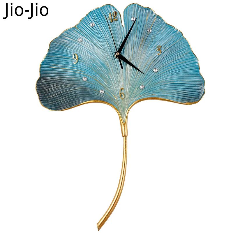 

Large 3d Wall Clock Mute Nordic Watch Resin Ginkgo Leaf Creative Modern Wall Clockshome Decor Living Room Decoration Gift Ideas