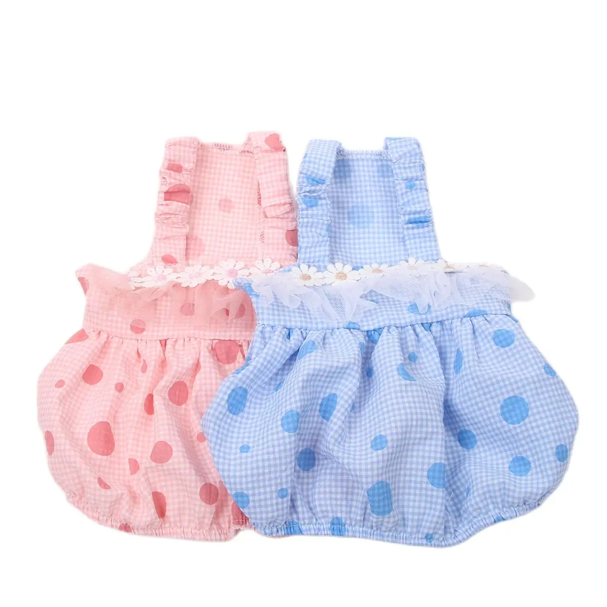 

Платье для собак и кошек, в горошек, с цветочным дизайном, для щенков, одежда для весны и лета