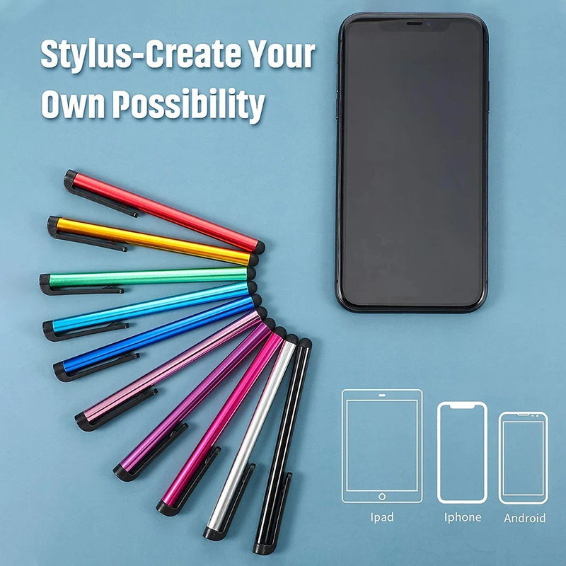 Universal Stylus Pen For iPhone 13 iPad Pro Samsung Tablet Android Portable Touch All Capacitive Screen With Clip | Компьютеры и офис