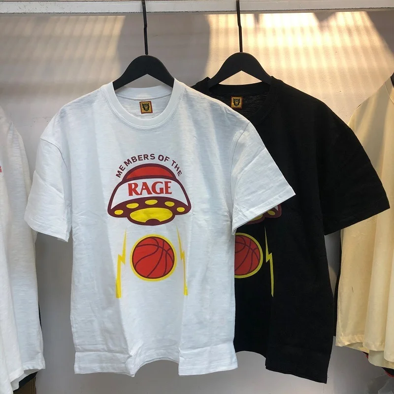 

Human Made Basketball Print Men's and Women's 1:1 Round Neck Casual T-shirt Tide Brand Short-sleeved Oversized