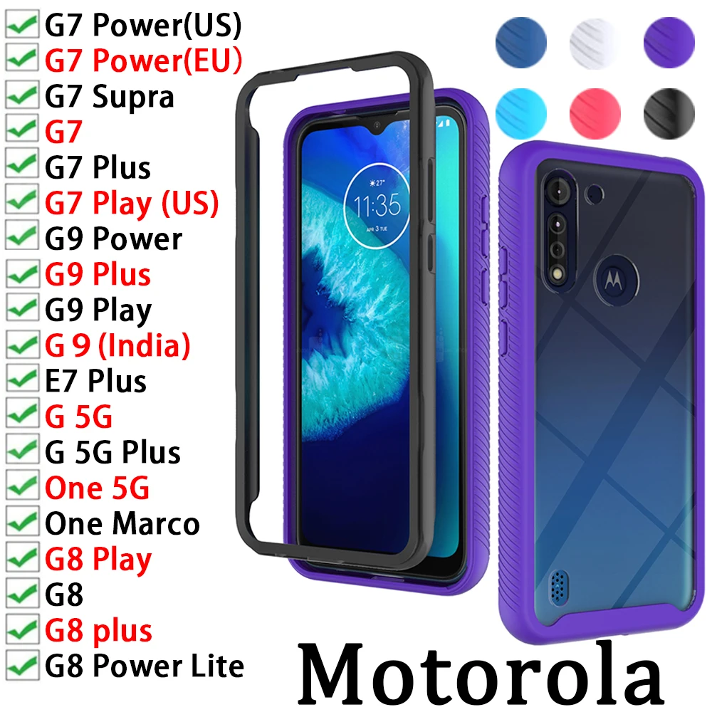 

For Moto G8 Power Lite Case,Heavy Duty Shockproof Bumper Clear TPU Cover Phone Cases for Moto G 5G G7 G8 G9 Play Power Plus