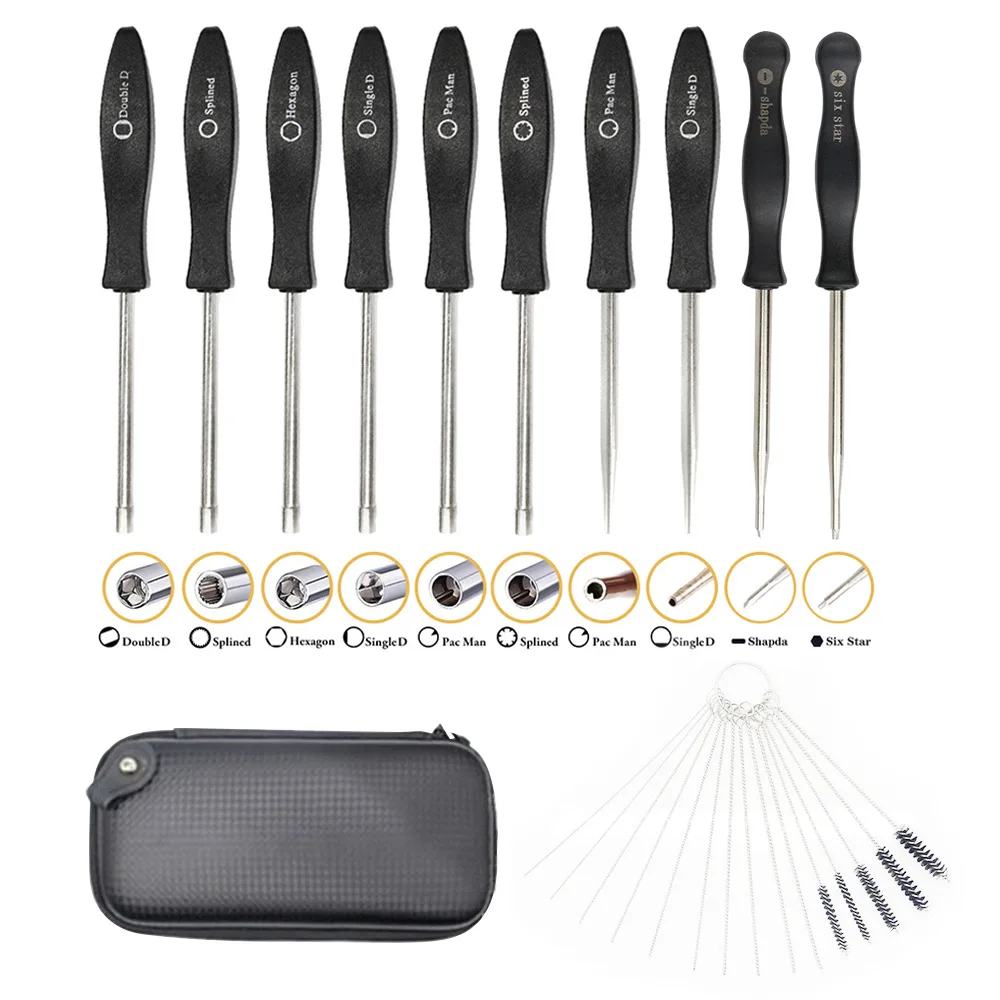 

Motorcycle Chainsaw Mower Carburetor Screwdriver 10 Sets Cleaning Brush 15 Sets of Maintenance Tools