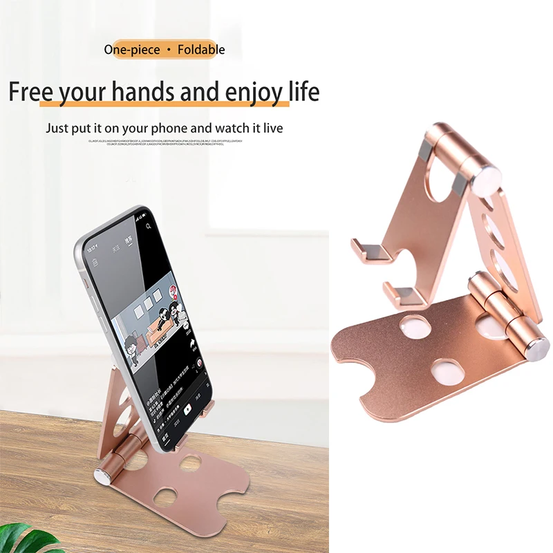 

Dual-axis Folding Aluminum Alloy Phone Holder Stand with Reserved Charging Space Compatible with Tablets Stand Holders Portable
