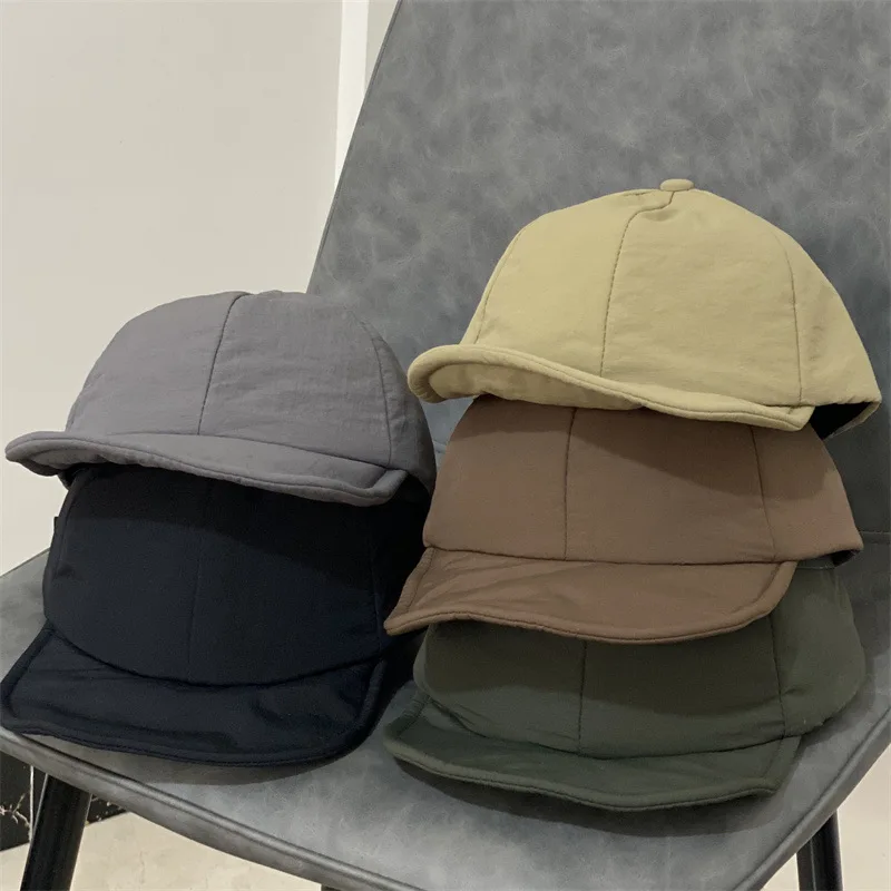 

Винтажная однотонная бейсбольная кепка с короткими полями для мужчин и женщин, Мужская кепка для папы, Регулируемая Кепка в британском стил...