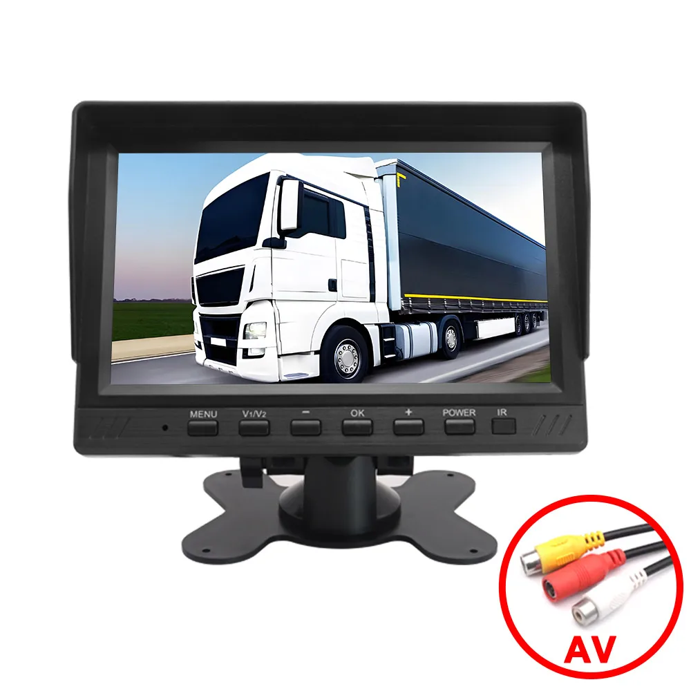 

Smartour AHD 7-дюймовый TFT ЖК-монитор автомобиля HD Монитор заднего вида Поддержка CVBS 1080P AHD-камеры 2 x 4-контактный видеовход