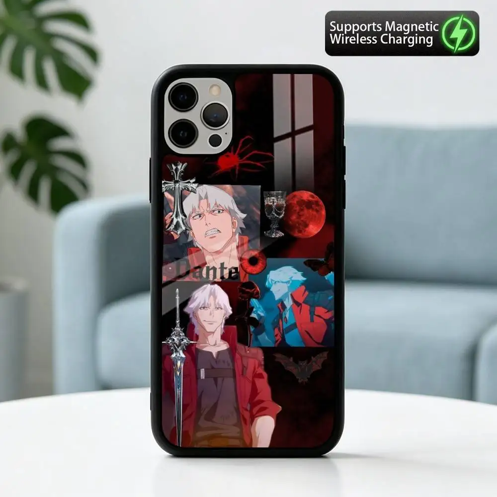 Фото Крутой чехол для телефона d-Dante d-Devil May Cry для iPhone 17, 16, 15, 14, 13, 12, 11 Plus, Pro с поддержкой магнитной беспроводной зарядки №4