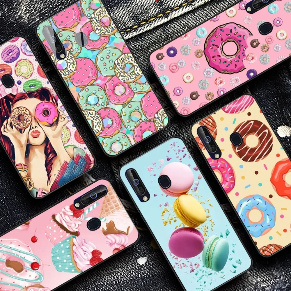 

Macaron Food Phone Case For Samsung A 13 21 30 31 32 51 52 53 70 for Huawei Honor 50 60 70 for OPPO vivo