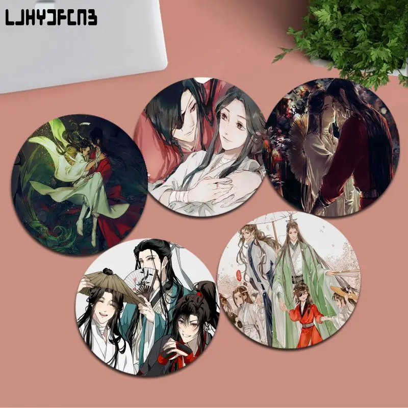 

Tian Guan Ci Fu Mousepad Round Custom Skin Office Computer Desk Mat Table Keyboard Mouse Pad Laptop Cushion Writing Desk Mats