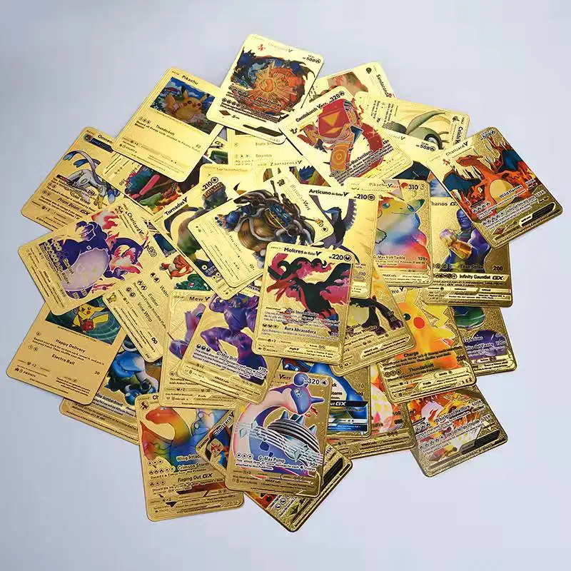 Carte Pokémon Francaise French Pokemon Cards Gold Vmax GX Energy Card Charizard Pikachu Rare Collection Battle Trainer | Игрушки и