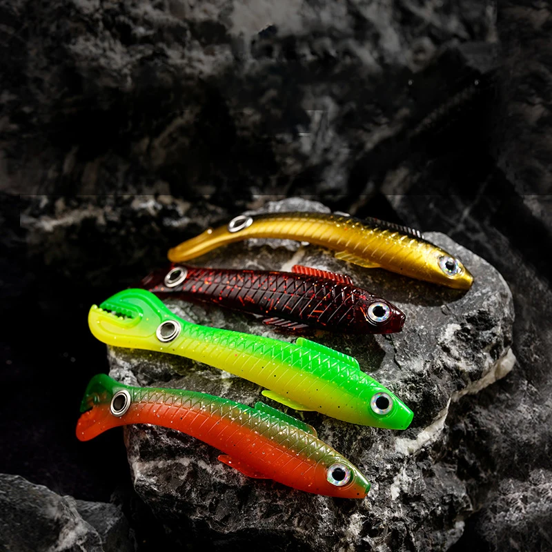 

5 x 10cm Shad Pike Lure Swimbait Square Tail For Pike Perch Catfish Zander Soft Artificial Bait Big Game Fishing Gear