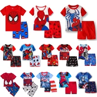 2022 casual baby boys clothes spiderman t shirts sets summer kids cartoon shorts sport outfit children clothing tees suit