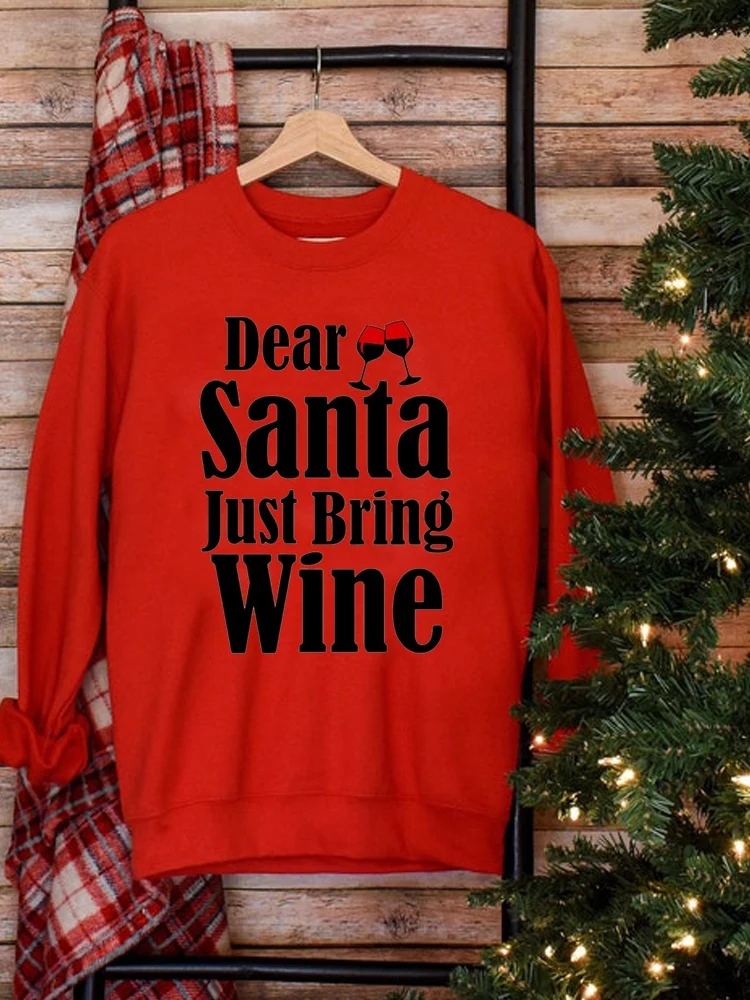 

Модный праздничный свитшот с принтом винного цвета в стиле 90-х, Рождественский Графический свитшот, женские худи, женские пуловеры