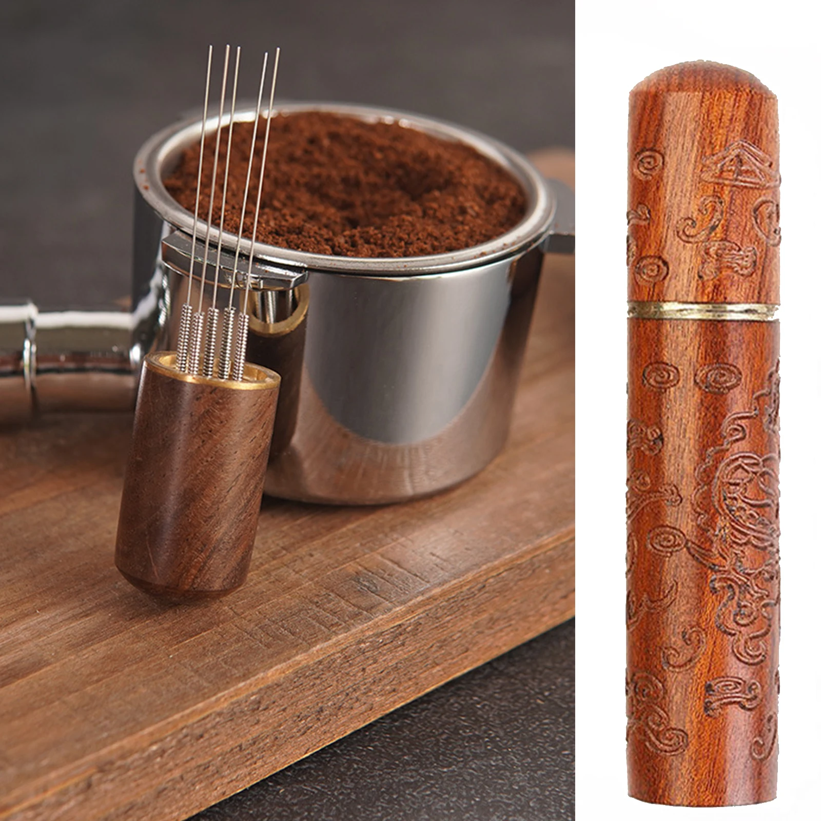 

Stainless Steel Coffee Powder Tamper Espresso Powder Stirrer Distributor Leveler WDT Tools Cafe Stirring Barista Accessories