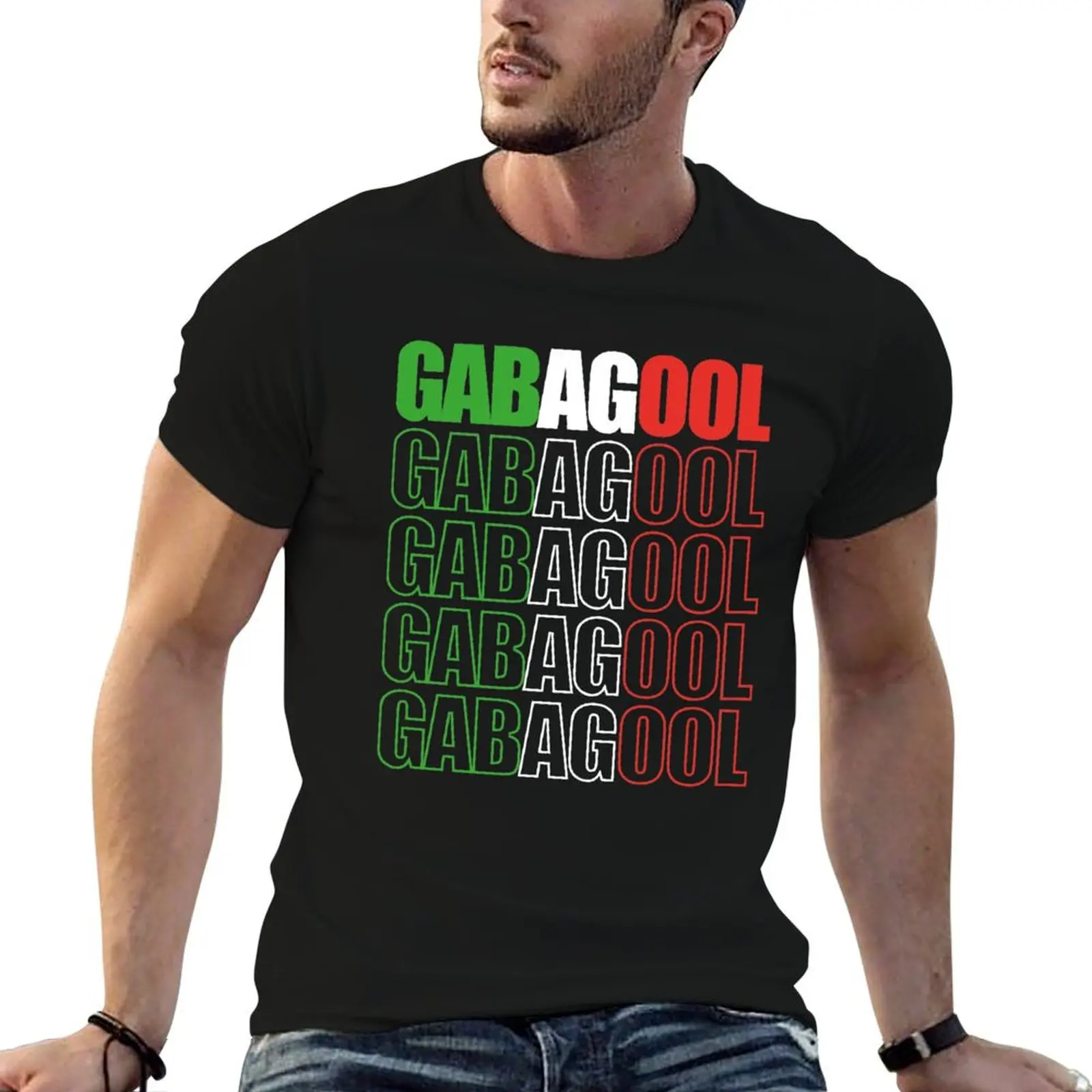 Фото Футболка Gabagool, мужская футболка из 100% хлопка, забавные футболки с темным юмором, футболки для мужчин, мягкая хлопковая футболка №1
