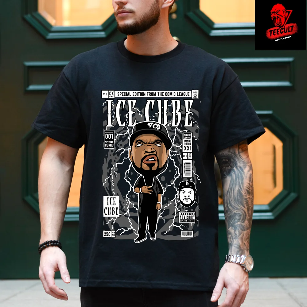 Футболка унисекс из хлопка с принтом льда