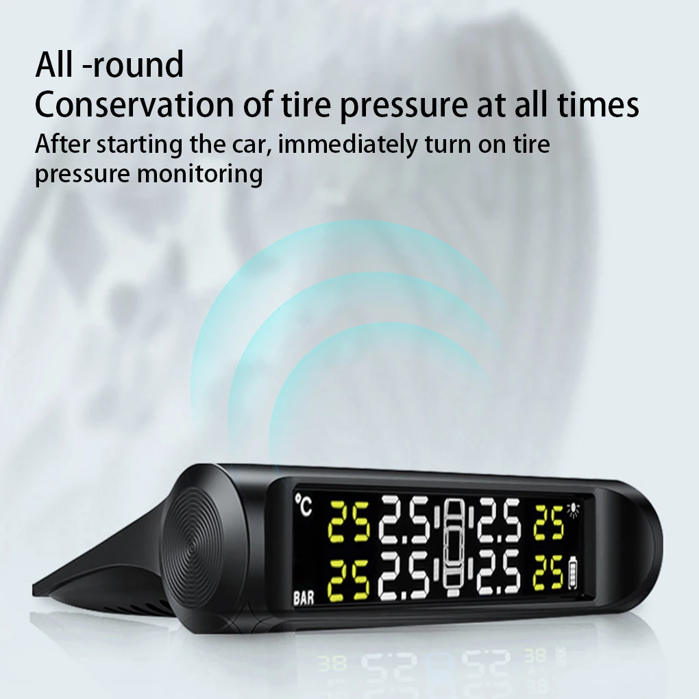 

Универсальный цифровой дисплей на солнечной батарее, Автомобильный датчик яркости, датчик температуры шины, напоминание об автомобиле