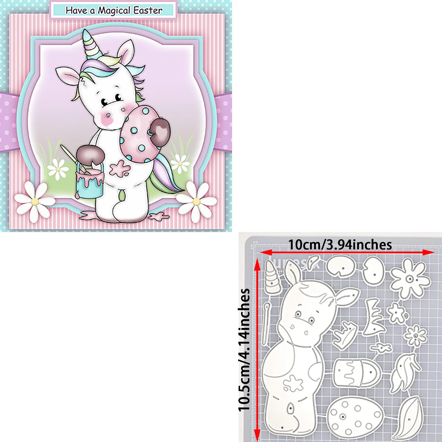 Разнообразные креативные металлические штампы с единорогом милый трафарет для