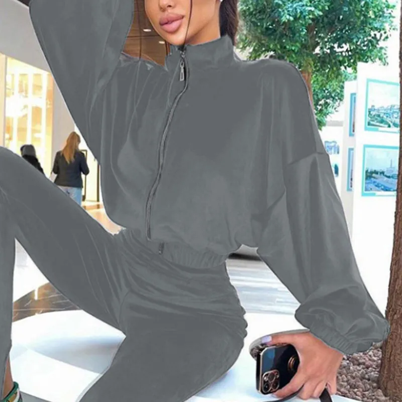 Women's Tracksuits Fleece Hollow Out Hooded Sweatshirts And Trousers Outfits 2022 New Casual Solid Chic Three Piece Sets Suit |