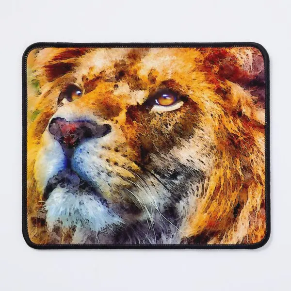 

Холщовый коврик для мыши с рисунком льва, мужской Настольный коврик с рисунком аниме для игровой клавиатуры