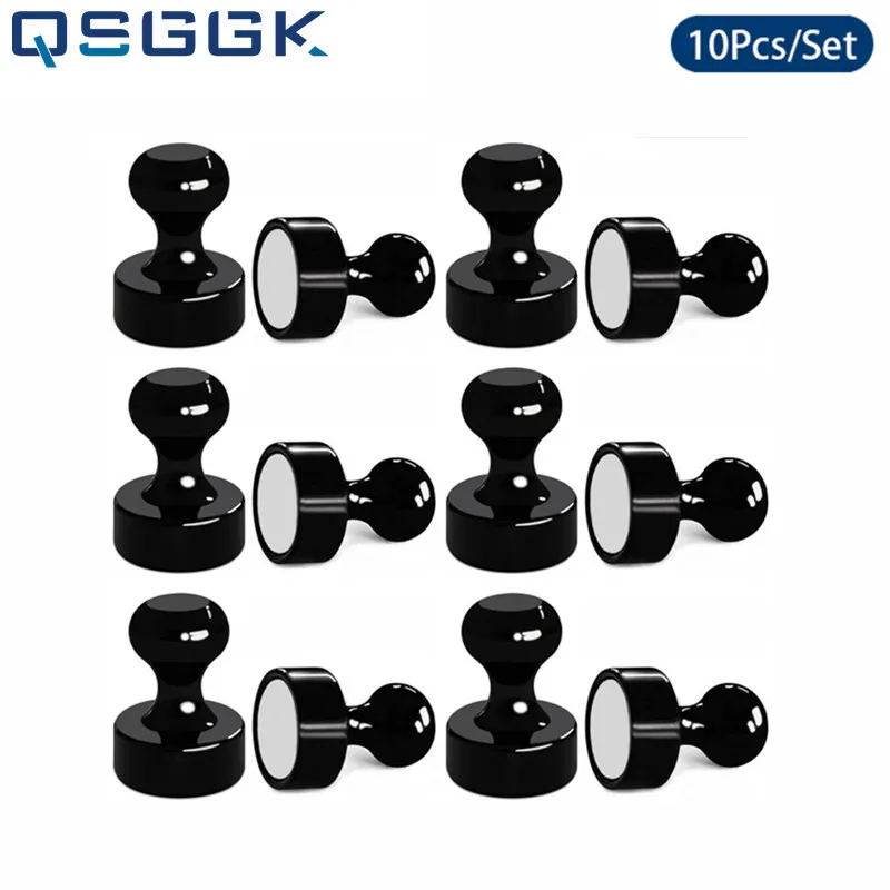

10PCS Strong Magnetic Pushpins Magnet Thumbtack Electroplate Antirust Multipurpose For Refrigerator Note Draw No Trace Fixed