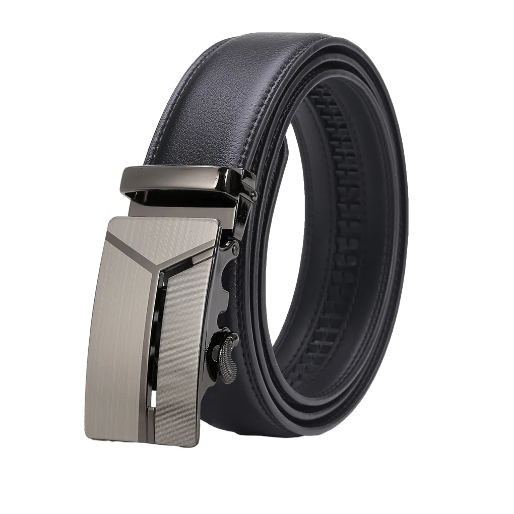 

Black Stylish Faux Leather Business Belt - Wear-resistant For Suits Automatic Belt Men For Men