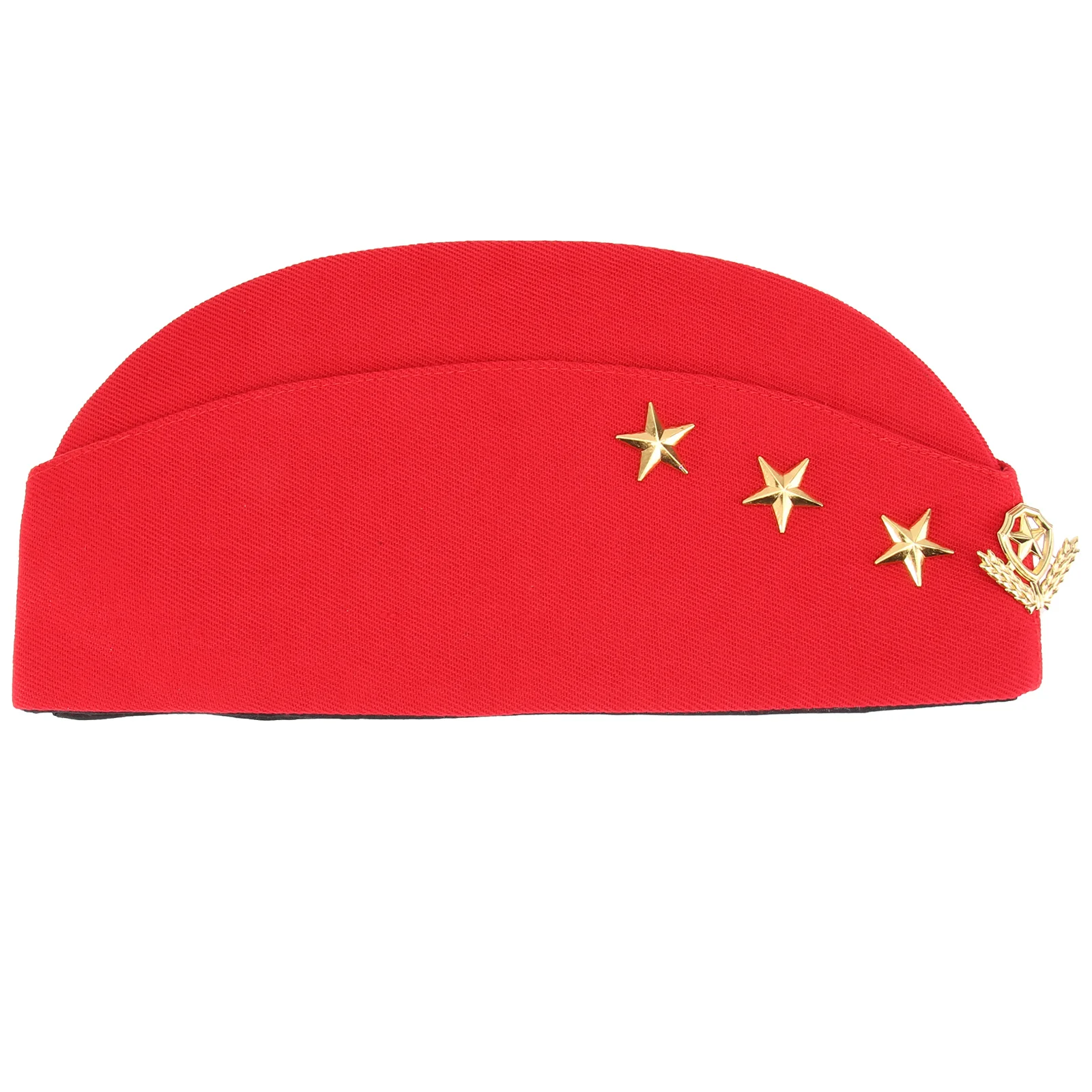 

1pcs Beret Hat Wheat Creative Three Stars Berets Cap Sailor Dance Hat for Performance Square Dance