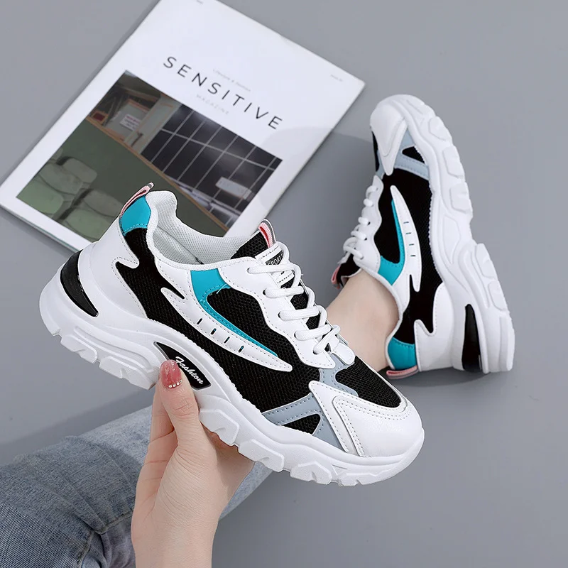 New Arrived Running Shoes Ladies Breathable Sneakers Autumn Light Mesh Low-top Women Sports Shoes Outdoor Lace Up Training Shoe