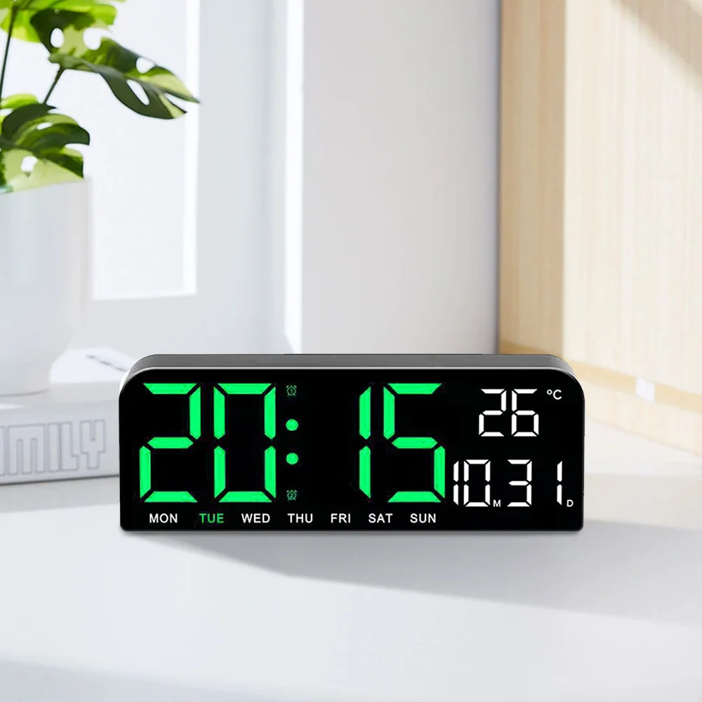 

Светодиодные Цифровые Настенные Часы: Экономичные, С Большим Дисплеем, Двойного Назначения (настенные И Настольные)