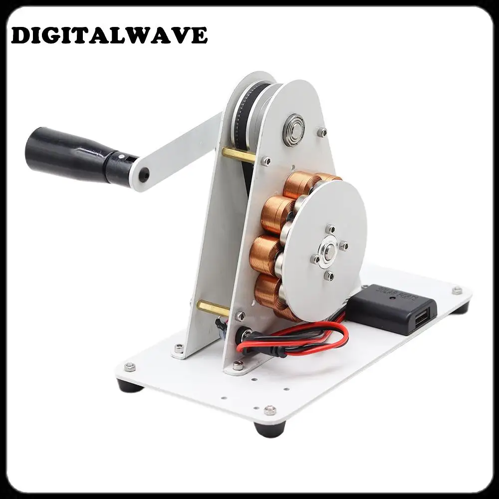 

Экстренный генератор с ручкой, 50 Вт, USB-зарядка, 12 В, постоянный магнит, мини-генератор, физическая электромагнитность