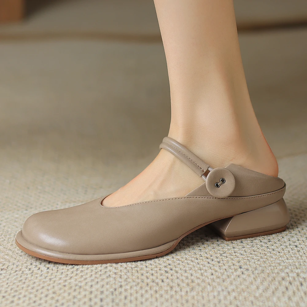 2024 Новинкавесна-летостильные женские туфли лодочки из натуральной кожи женская