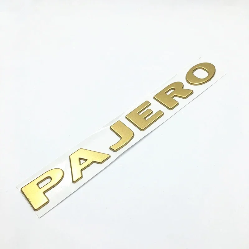 

1 шт. 3D серебро, золото, мягкий пластик Pajero, буквенное АБС-эмблема, значок, наклейка на кузов автомобиля, боковой логотип, наклейка