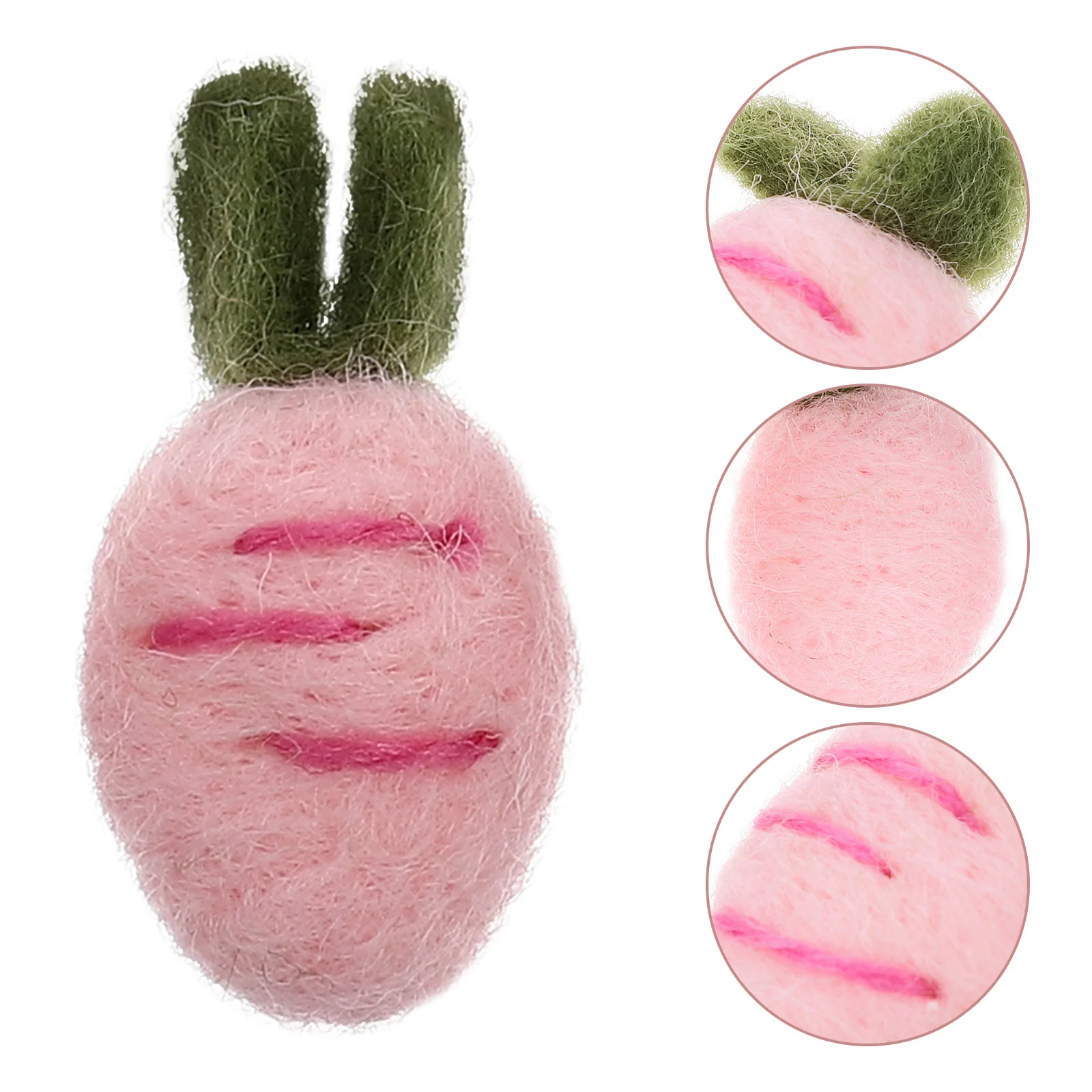 

10Pcs Carrot Cartoon Crafts Accessory Plush Hair Ornament Felt Toy For Crafts for Crafts DIY Hair Decor