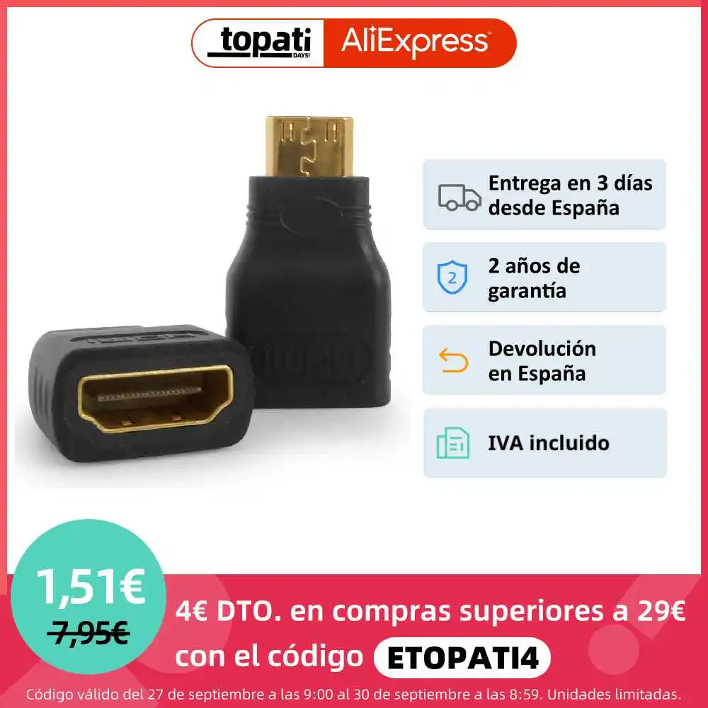 Адаптер преобразователь Mini HDMI штекер Тип C к разъем типа A HD TV | Электроника