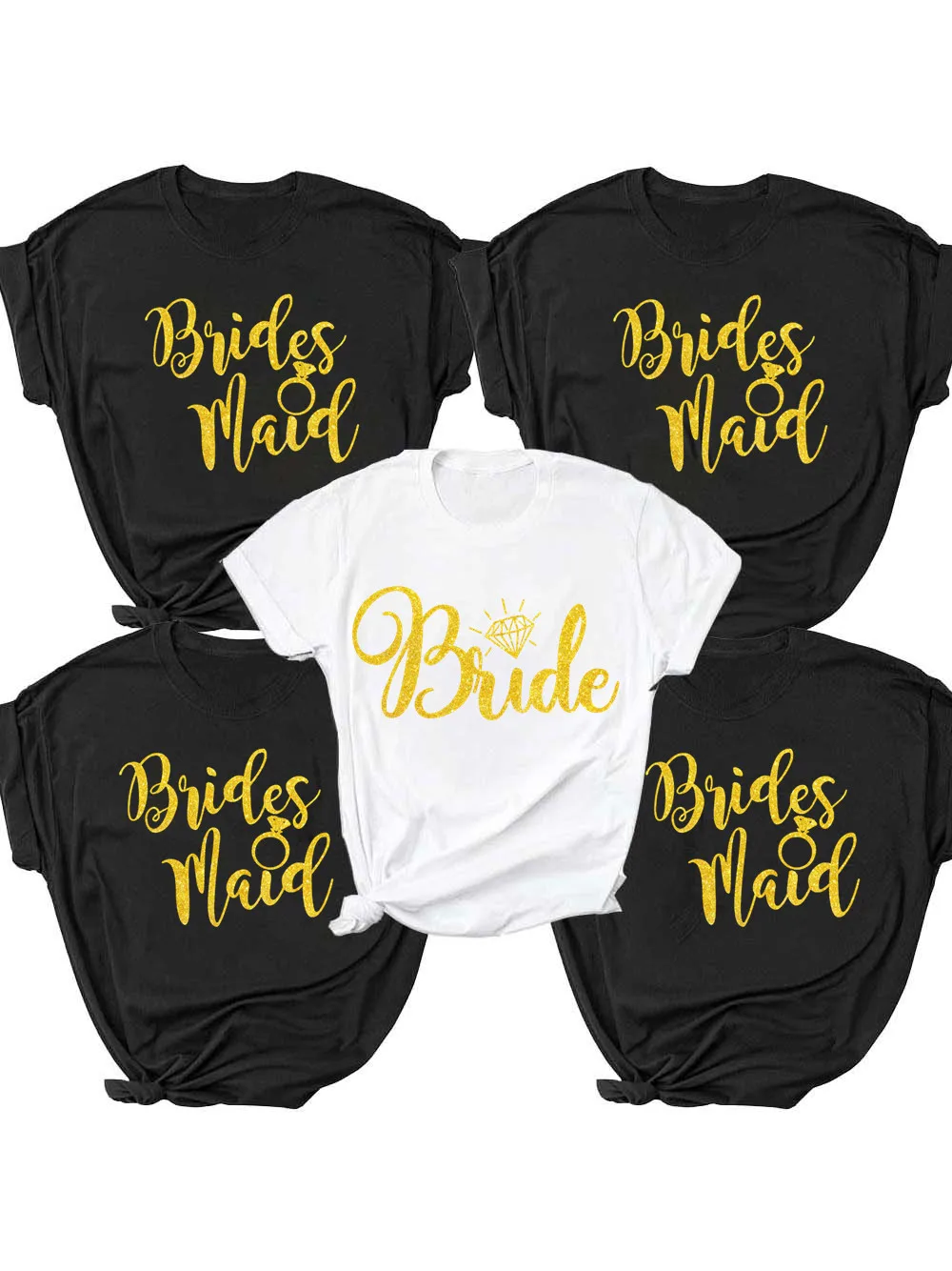 Фото Женская футболка для невесты девичника вечеринки команды горничной чести летняя