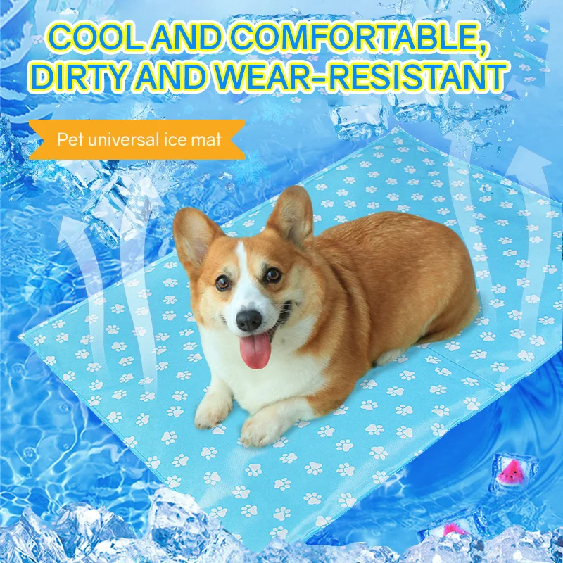 Best Almofada de gelo do animal de estimação do verão do cão gato esteira almofada gel refrigerando fresco, confortável e fácil de limpar piscina cães camas frias para cães barato natação