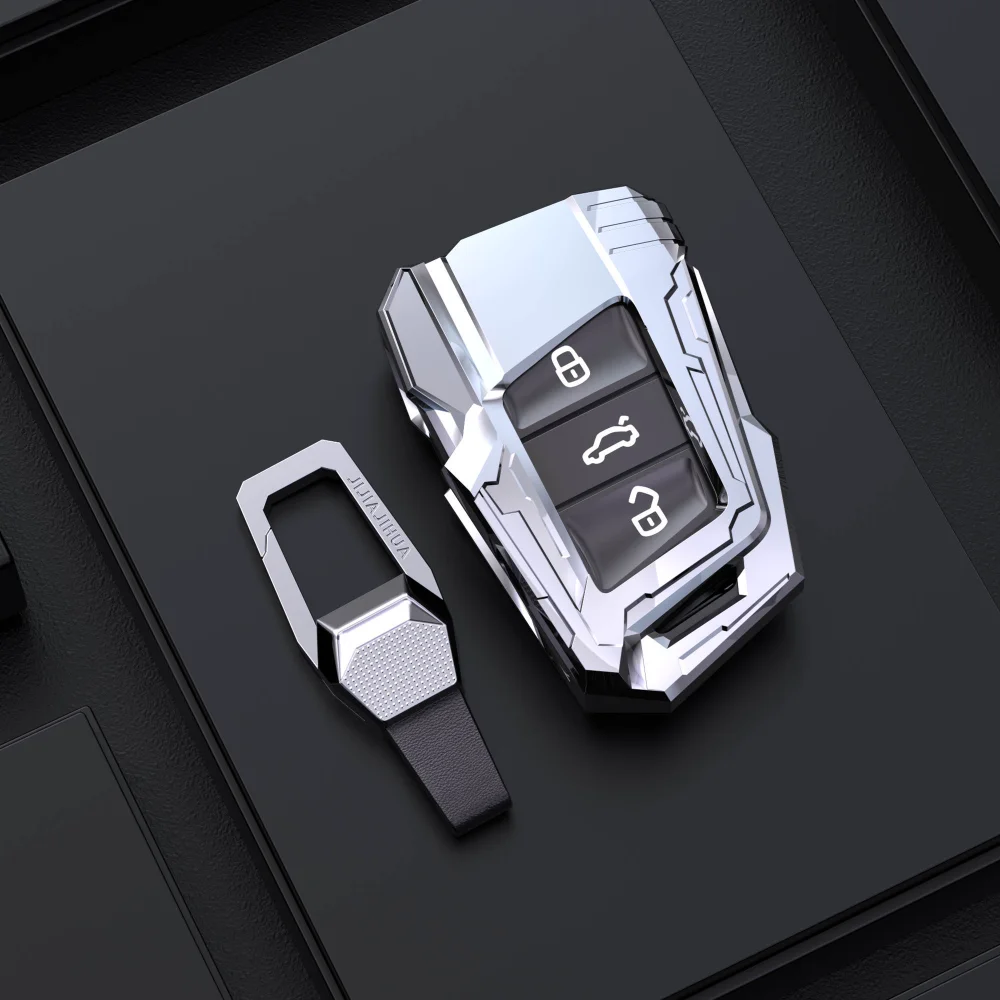 

Alloy Car Remote Key Fob Cover Case Holder for VW Volkswagen Passat B8 Magotan for Skoda Kodiaq Superb A7 Keychain Accessories