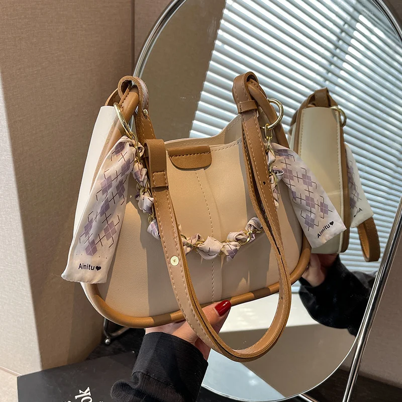 

Лидер продаж, женские сумки, новинка 2023, высококлассные текстурированные сумки для женщин, нишевые шарфы, сумки на одно плечо для женщин